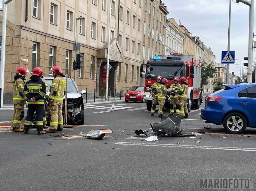 Jedna osoba poszkodowana w wypadku w centrum Opola.