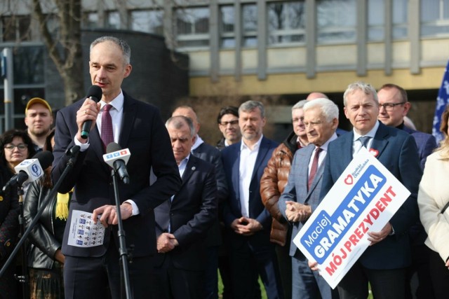 15.03.2024 tychy przedstawienie kandydata na prezydenta tychow maciej gramatyka fot. karina trojok  dziennik zachodni  polska press