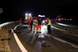 Nocny wypadek na obwodnicy Czarnowąsów w Opolu. Nie żyje motocyklista [zdjęcia]