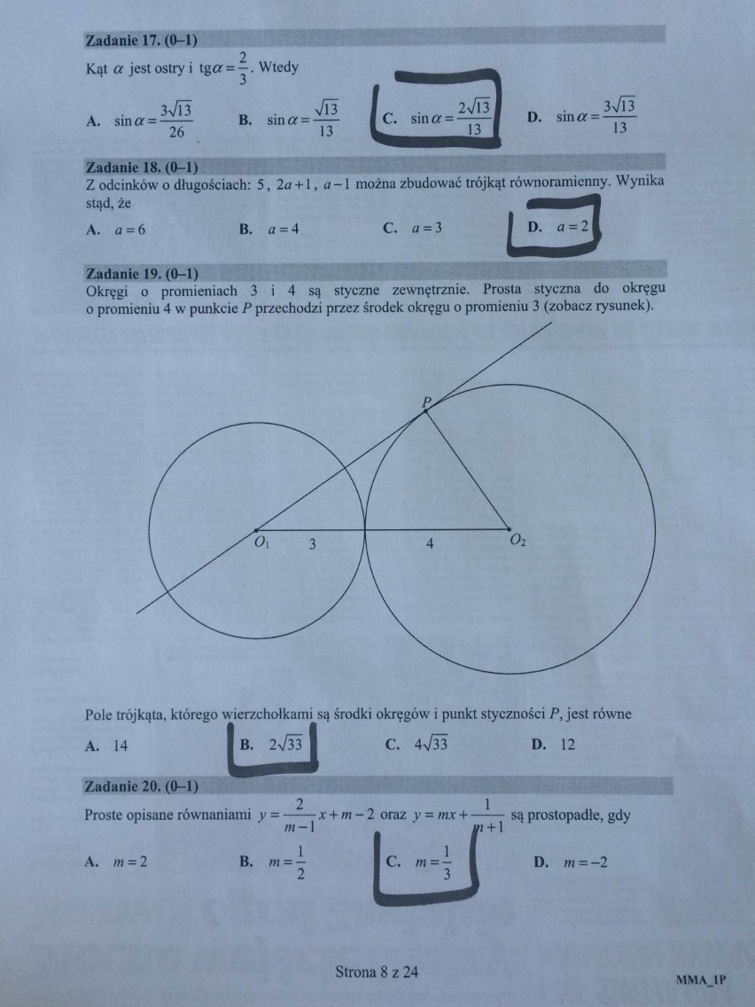 Matura z matematyki 2016: arkusze PDF, klucz odpowiedzi