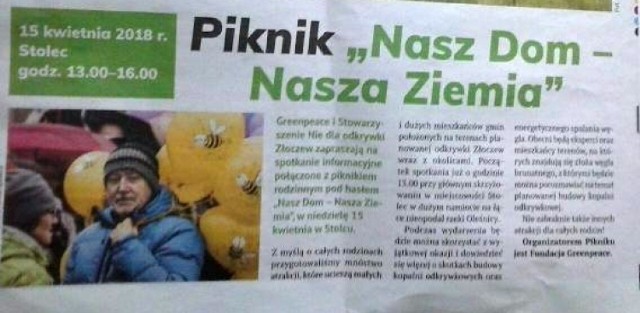 Przeciwnicy złoczewskiej odkrywki organizują spotkanie z piknikiem rodzinnym