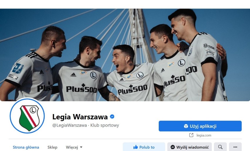 1. miejsce: Legia Warszawa - 913.678 osób lubi na Facebooku,...