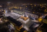 Lubiński rynek nocą. Wczoraj przeprowadzono próbę oświetlenia