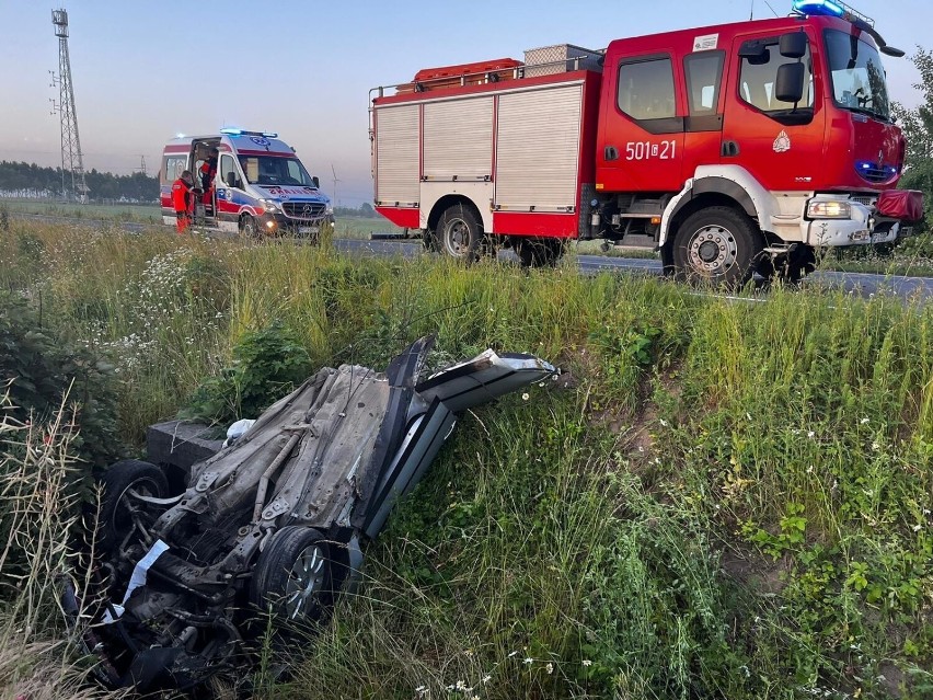 Pierwszy, tragiczny wypadek na drodze pomiędzy Gnieżdżewem i Łebczem w niedzielę, 25 czerwca 2023 r.