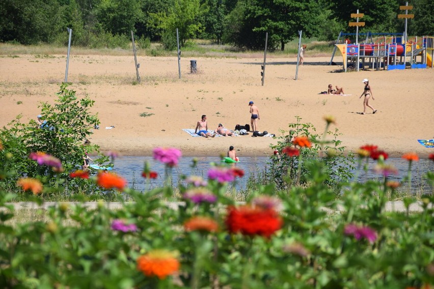 Plaża i baseny nad Wartą w Sieradzu. Niebawem otwarcie. W rzece już robi się tłoczno ZDJĘCIA