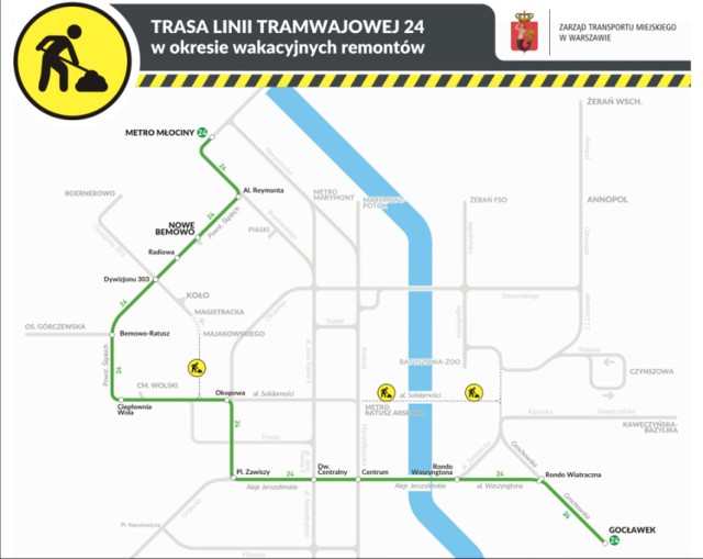 Nowa “dwudziestkaczwórka” kursuje od metra Młociny po Gocławek. Zatrzymuje się między innymi na Radiowie, przy ciepłowni Wola, na Okopowej, Placu Zawiszy i Rondzie Waszyngtona.

Zobaczcie też: Dzień Jazdy Metrem Bez Spodni. Mieszkańcy Warszawy przyłączyli się do akcji [ZDJĘCIA]