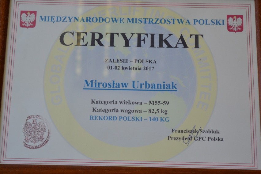 Mirosław Urbaniak - Mistrz Polski i rekordzista kraju w wyciskaniu sztangi leżąc