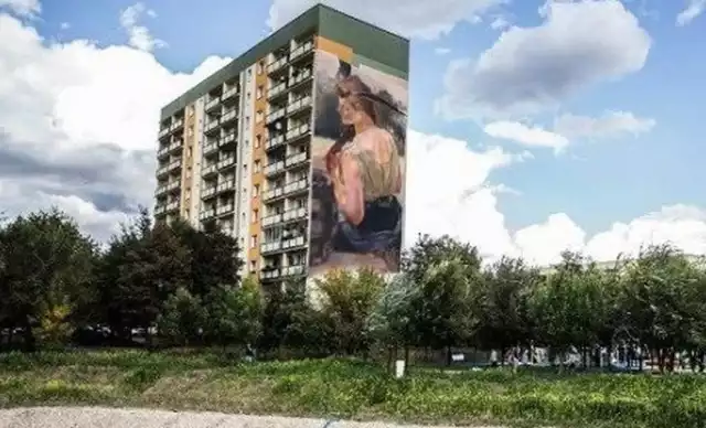 Wizualizacja projektu obywatelskiego. Ostatecznie mural powstanie na ścianie budynku Wydziału Sztuki radomskiej uczelni.