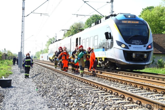 Wypadek na linii kolejowej Opole - Kędzierzyn-Koźle.