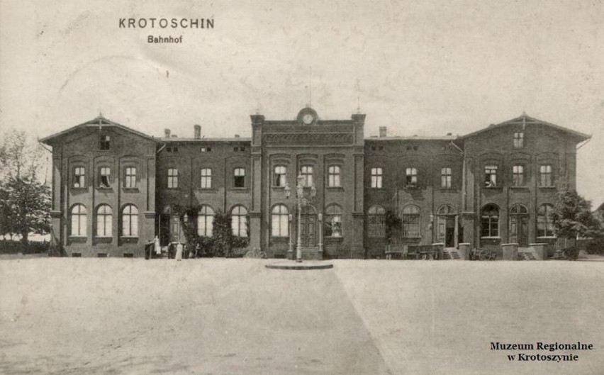 Dworzec kolejowy, zdjęcie z ok. 1908 r.