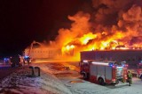 Pożar w przetwórni owoców w Białej Rawskiej. W gaszeniu pomagali strażacy z Tomaszowa Mazowieckiego [ZDJĘCIA]