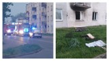 Pożar w bloku na Ptasiej we Włocławku. 5 zastępów straży pożarnej w akcji