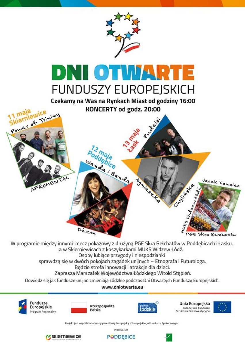 Dni Otwarte Funduszy Europejskich. W Poddębicach koncerty...