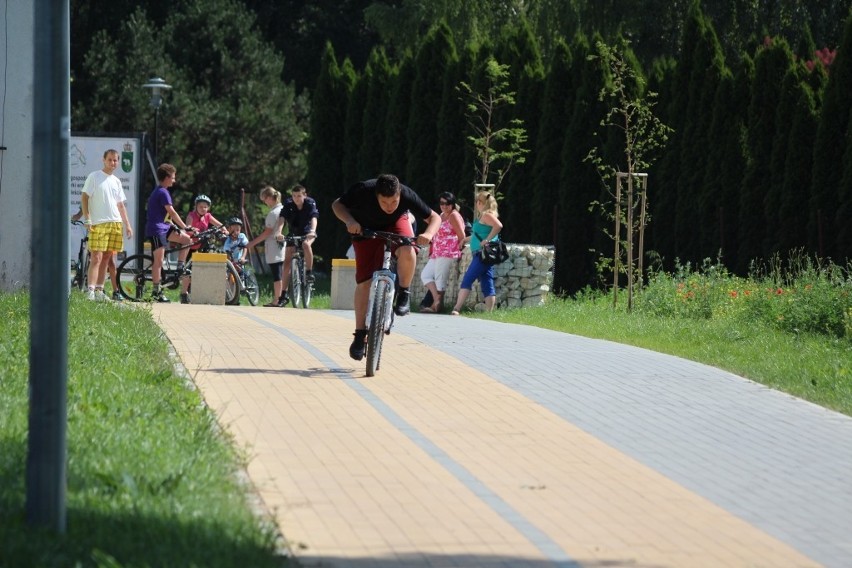 Zawody rowerowe na ścieżce rowerowej w Chełmie. Zdjęcia