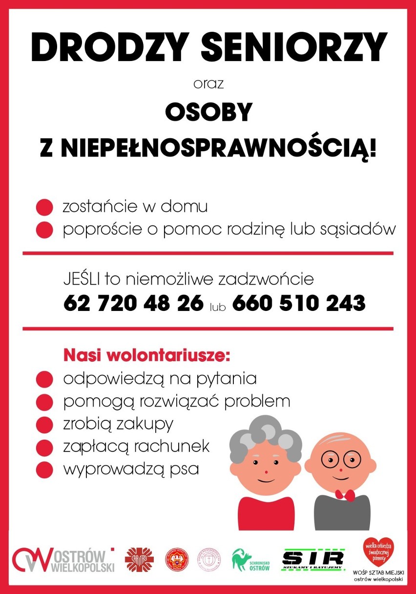 #zarażamydobrem Wolontariusze pomogą seniorom z Ostrowa Wielkopolskiego!