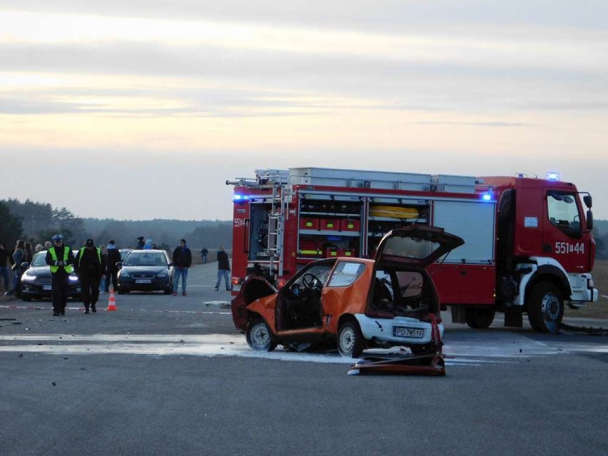 Wypadek na lotnisku w Pile