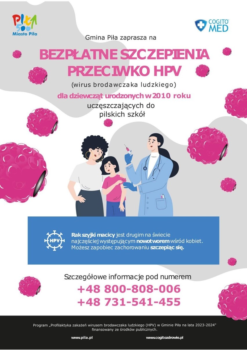 W Pile rozpoczęła się rejestracja na szczepienia przeciwko HPV