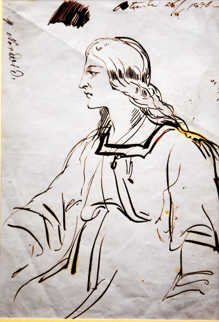 Oryginalne rysunki Norwida w pałacu w Zatoniu