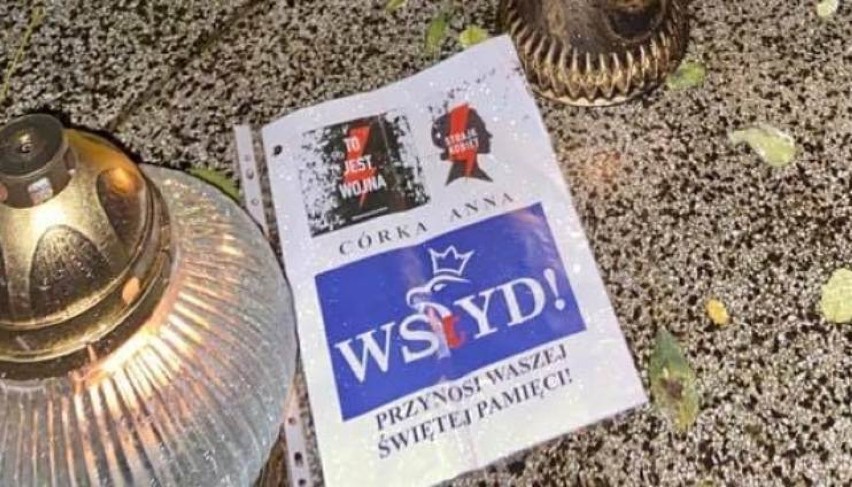 Radomsko: Sprawę plakatu na grobie bliskich poseł PiS Anny Milczanowskiej bada policja