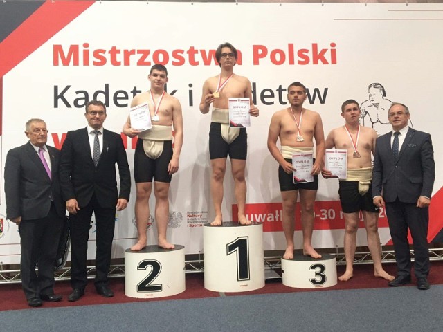 Hubert Olszowiec triumfował w kategorii -95 kg zostając mistrzem Polski kadetów w sumo