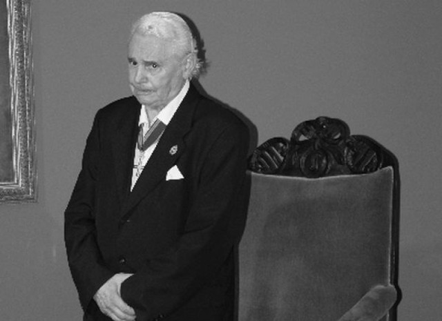 Adam Zbiegieni na spotkaniu jubileuszowym i wernisażu wystawy w 2014 roku.