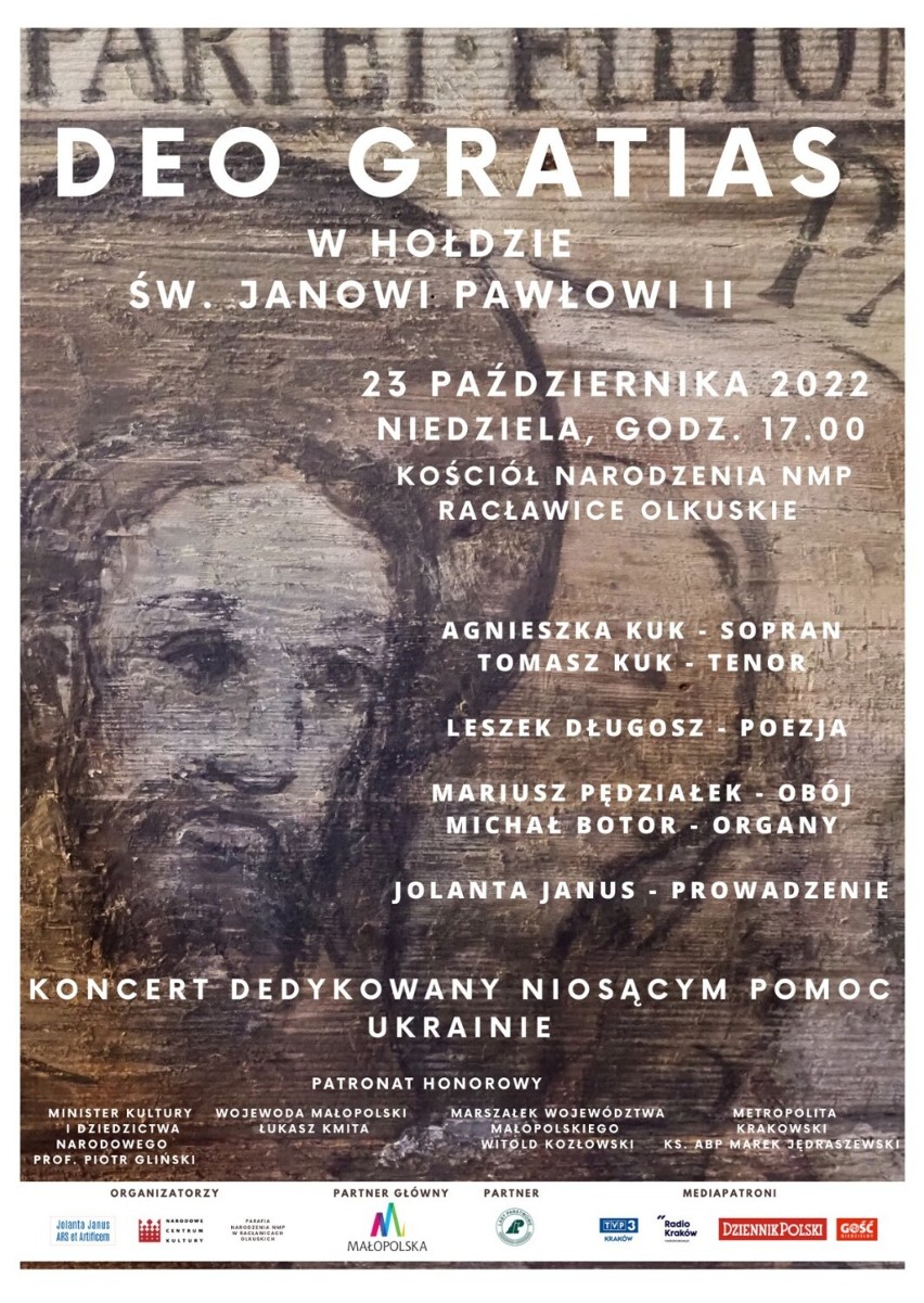 Kraków. Deo Gratias - niezwykły koncert wdzięczności w hołdzie św. Janowi Pawłowi II. Wystąpi m.in. Leszek Długosz