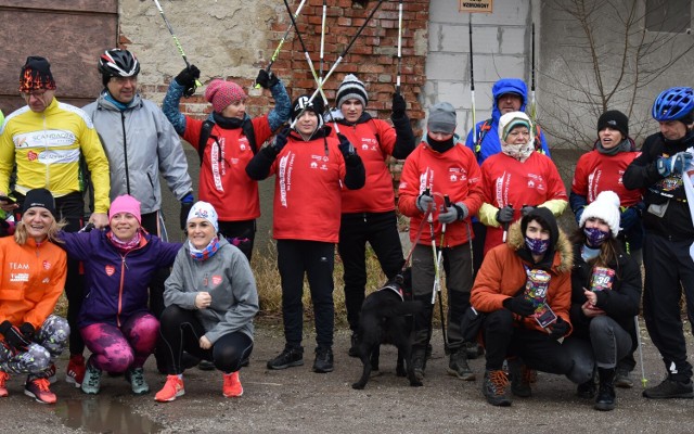 W rajdzie szlakiem zwiniętych torów z Golubia-Dobrzynia do Kowalewa Pomorskiego uczestniczyli rowerzyści, biegacze, miłośnicy nordic walking