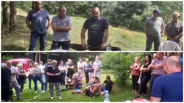 Wójt gminy Rogowo Zbigniew Zgórzyński spotkał się z protestującymi mieszkańcami