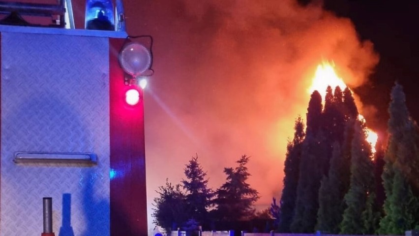 Pożar domu jednorodzinnego w Kielnie przy ul. Pięknej, gmina Szemud 16.09.2022