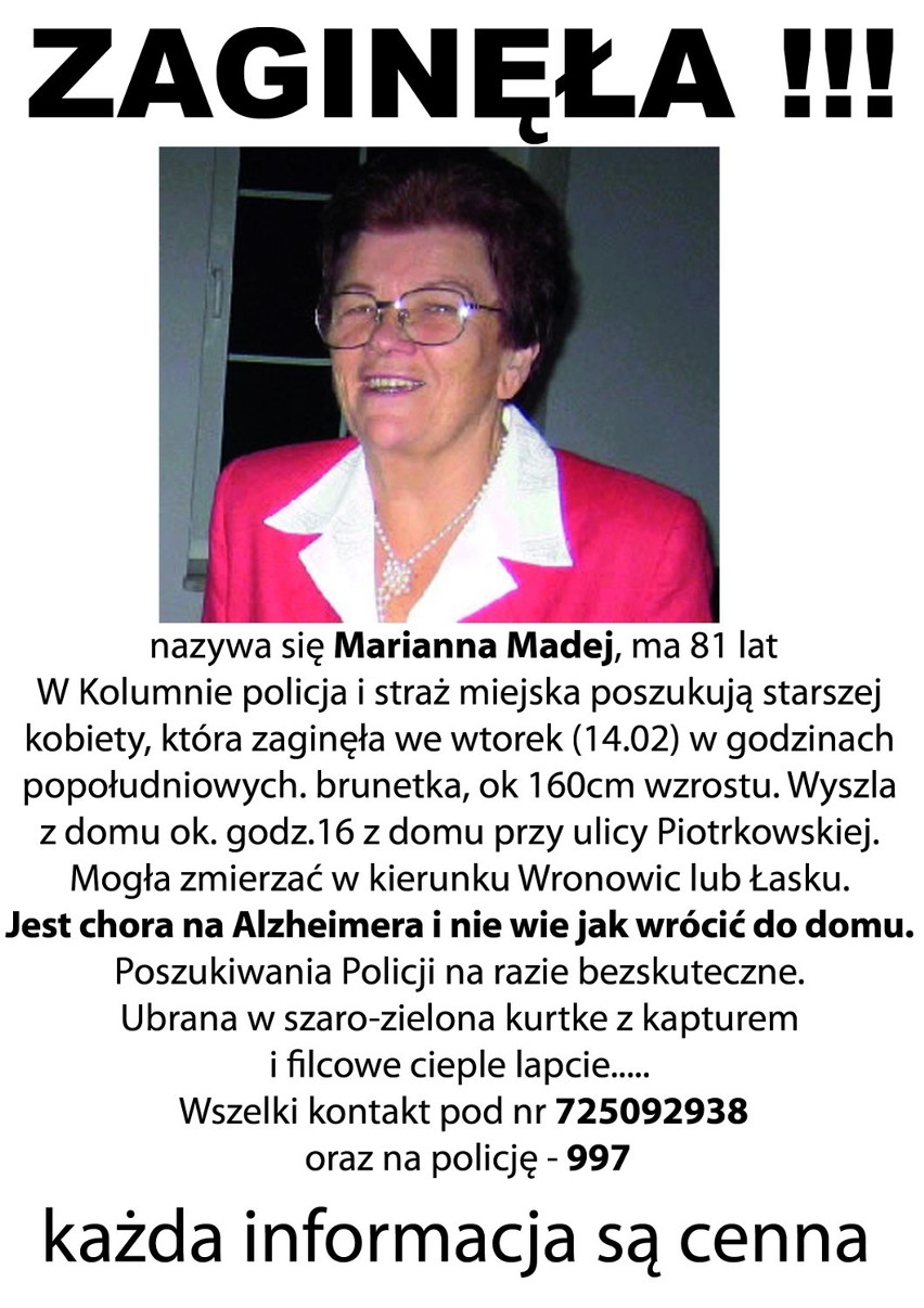 Zaginiona Marianna Madej