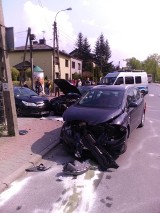 Wypadek w Wolborzu: przy ul. Modrzewskiego zderzyły się trzy samochody