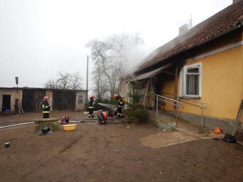 Pożar w miejscowości Bałupiany