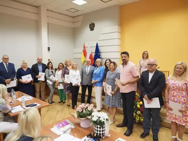 Spotkanie organizacyjne władz miasta z dyrektorami szkół i placówek oświatowych we Włocławku.