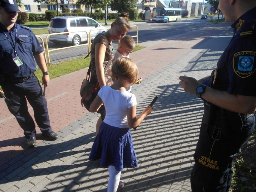 1 września w Wejherowie, patrole przy szkołach