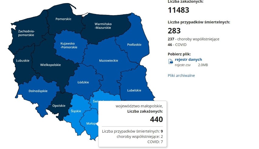 Koronawirus. Są nowe zakażenia w Tarnowie oraz powiatach: tarnowskim, dąbrowskim, brzeskim i bocheńskim [AKTUALIZACJA 29.11]