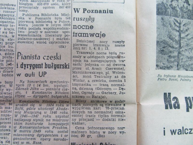 Archiwalny numer Głosu Wielkopolskiego z 11 marca 1953 roku...