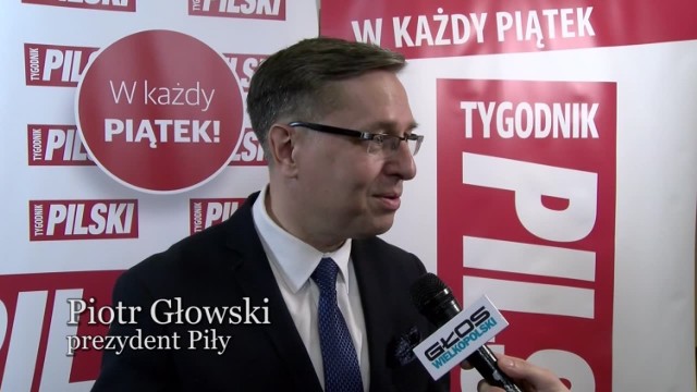 Prezydent Piły Piotr Głowski na gali Ludzie roku 2017 Tygodnika Pilskiego