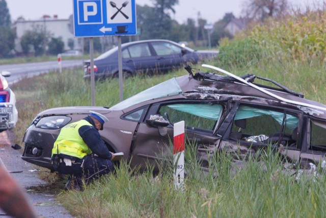 Wypadek w Stawiszynie na drodze krajowej nr 25