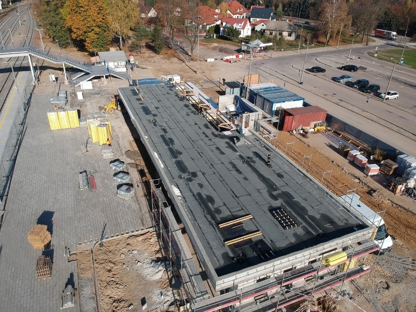 Budowa dworca kolejowego w Bielsku Podlaskim. Zobacz zdjęcia z lotu drona [ZDJĘCIA, WIDEO]