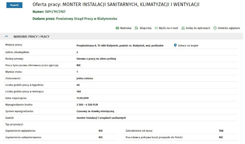 Praca w województwie podlaskim. W regionie nie brakuje ofert...