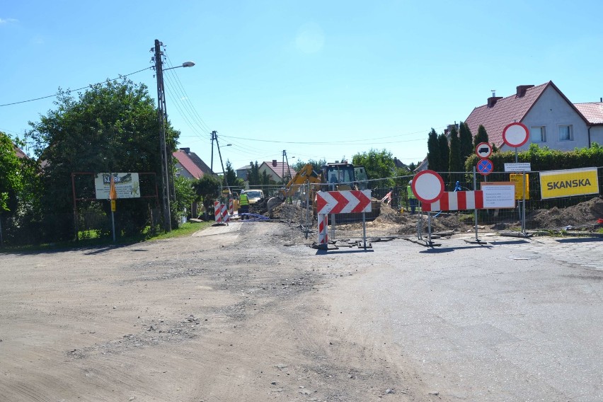 Trwa remont ulicy Kochanowskiego w Malborku [ZDJĘCIA]. Utrudnienia dla kierowców