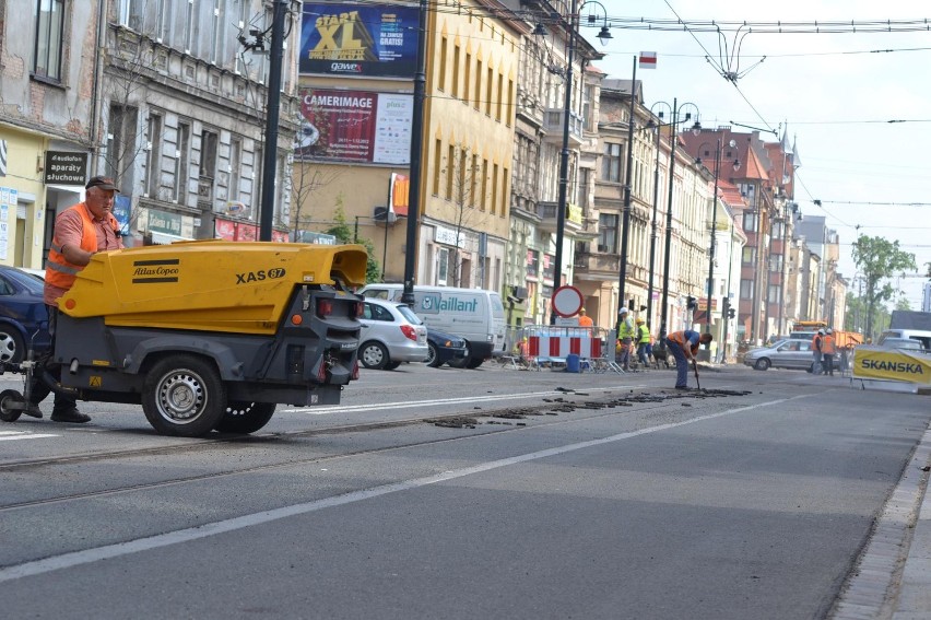 Na Chodkiewicza mocują tory, Gdańska prawie gotowa [zdjęcia]