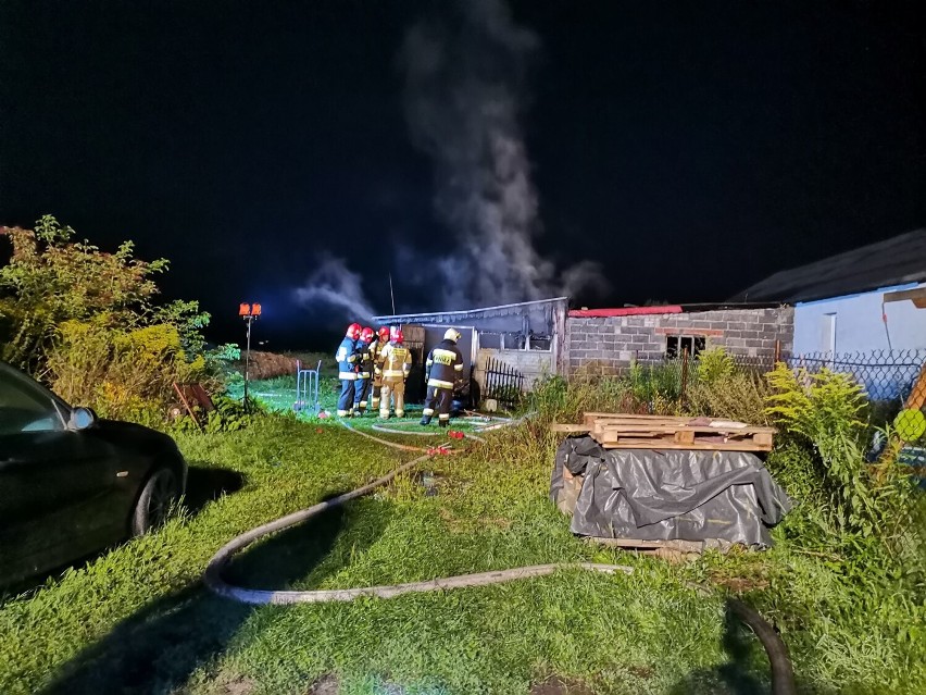 Pożar we Wronowicach w gminie Łask ZDJĘCIA           