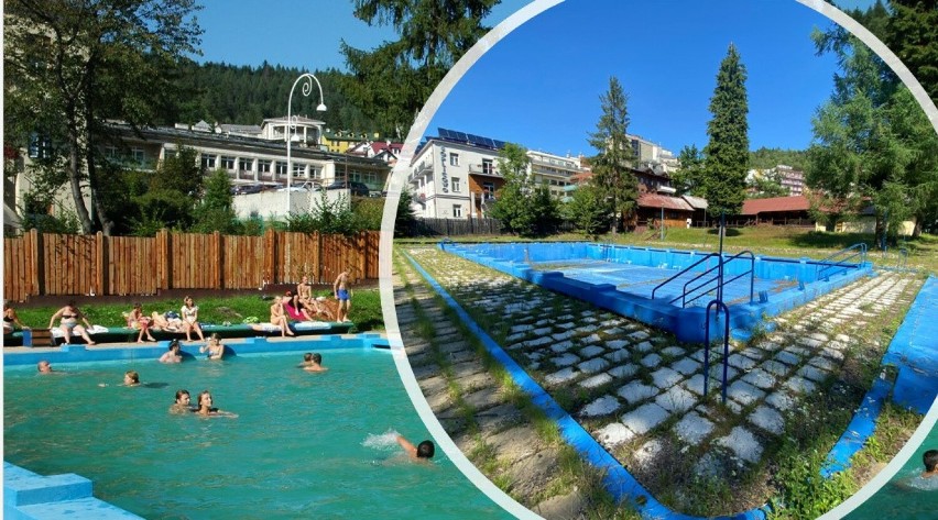 Otwarty basen w Krynicy-Zdroju nie działa od lat. Kiedyś był...