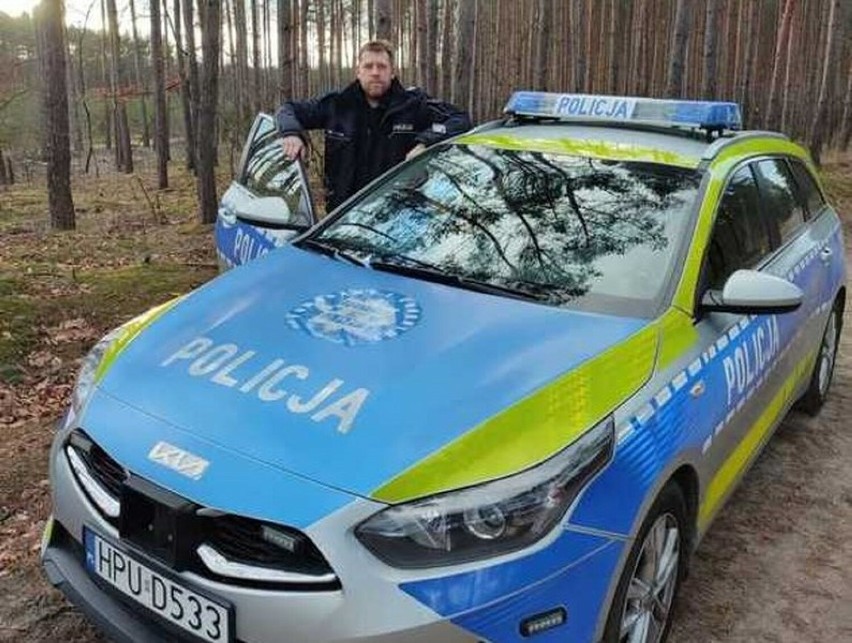 Senior zgubił się w lesie. Poranionego mężczyznę odnaleźli policjanci z Leszna i Krzemieniewa 