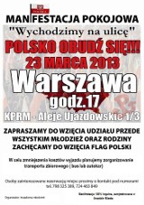 Tomaszów Lubelski: Wyjazd na manifestację pokojową do Warszawy
