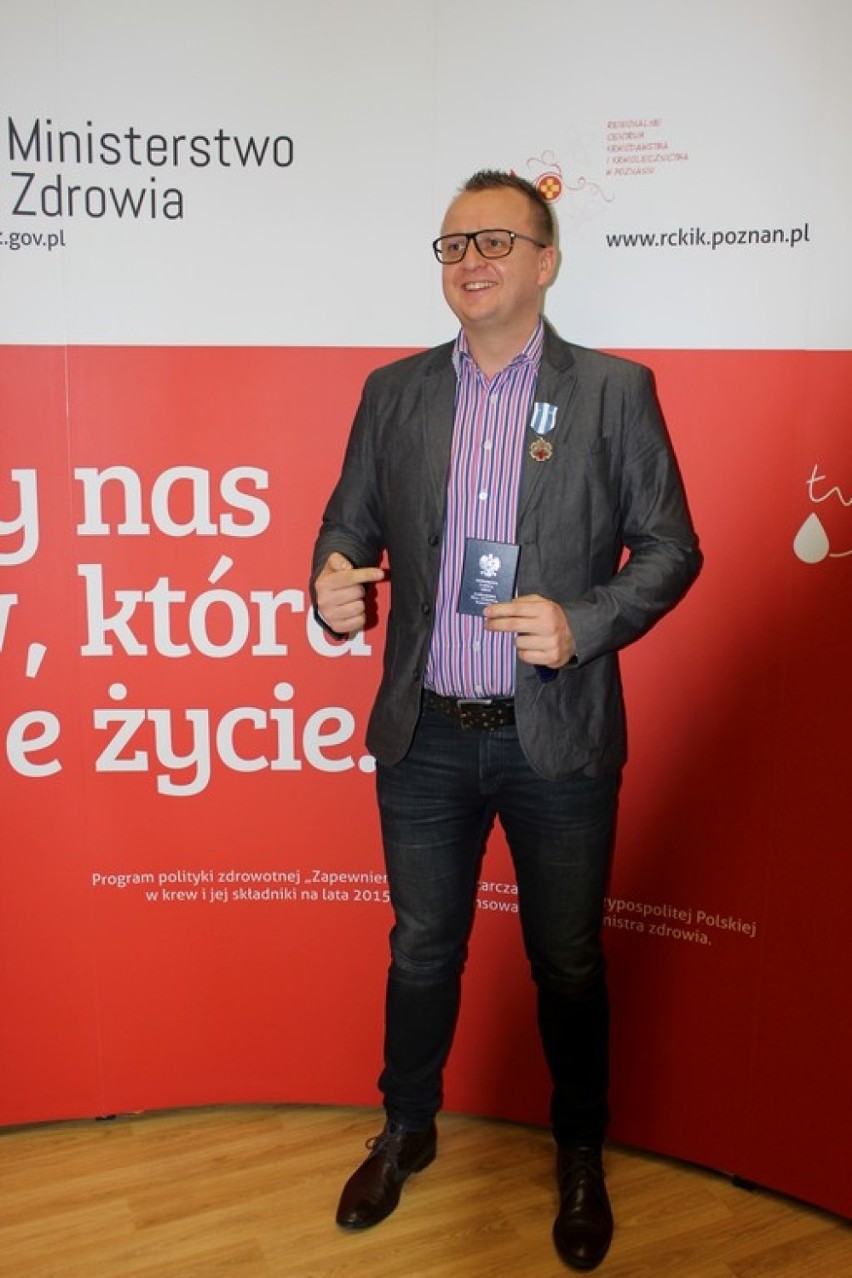 Wręczenie odznaczeń krwiodawcom z Wielkopolski, w Regionalnym Centrum Krwiodawstwa i Krwiolecznictwa w Poznaniu 13 grudnia 2018
