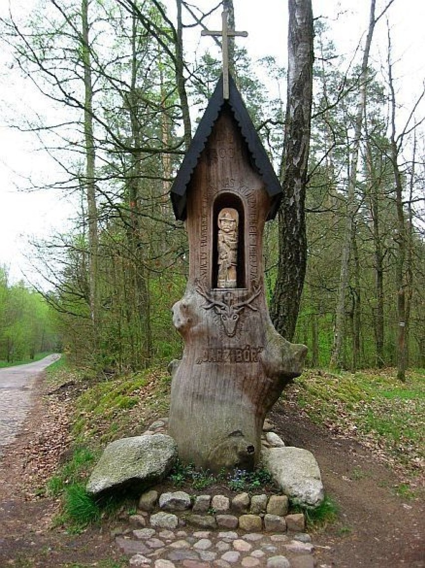 Ta kapliczka stoi w lesie nad Brdą w Świcie k/Tucholi. foto....