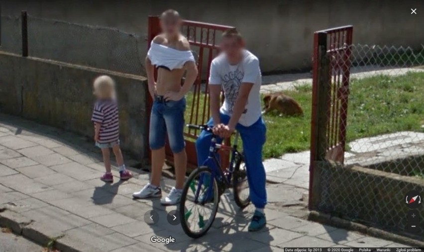 Strzelno na zdjęciach Google Street View