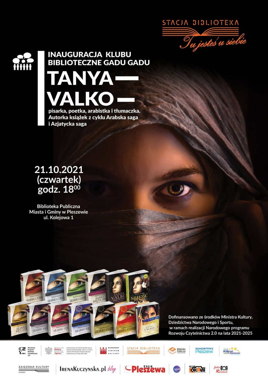 Tanya Valko 21 października 2021 roku będzie gościem Biblioteki Publicznej Miasta i Gminy w Pleszewie